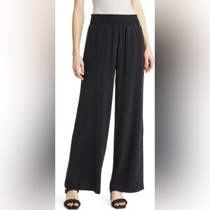 Bella Dahl Smocked Waist Wide Leg Pant, size L